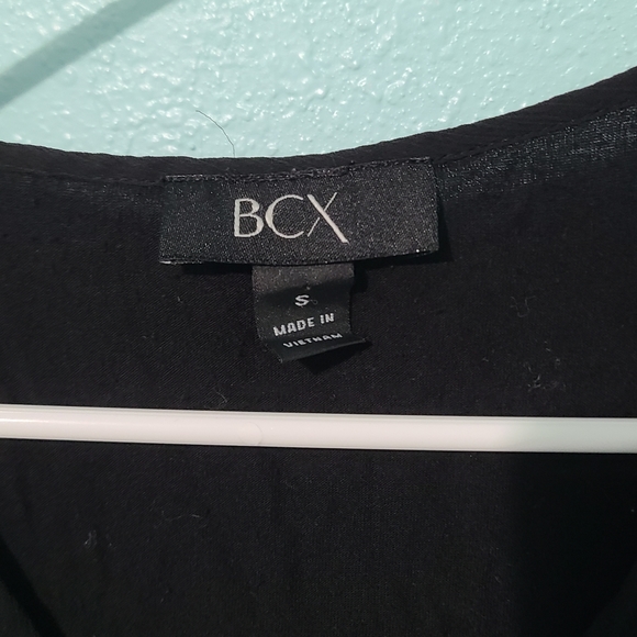 BCX Black Cold Shoulder Top S - Picture 2 of 5